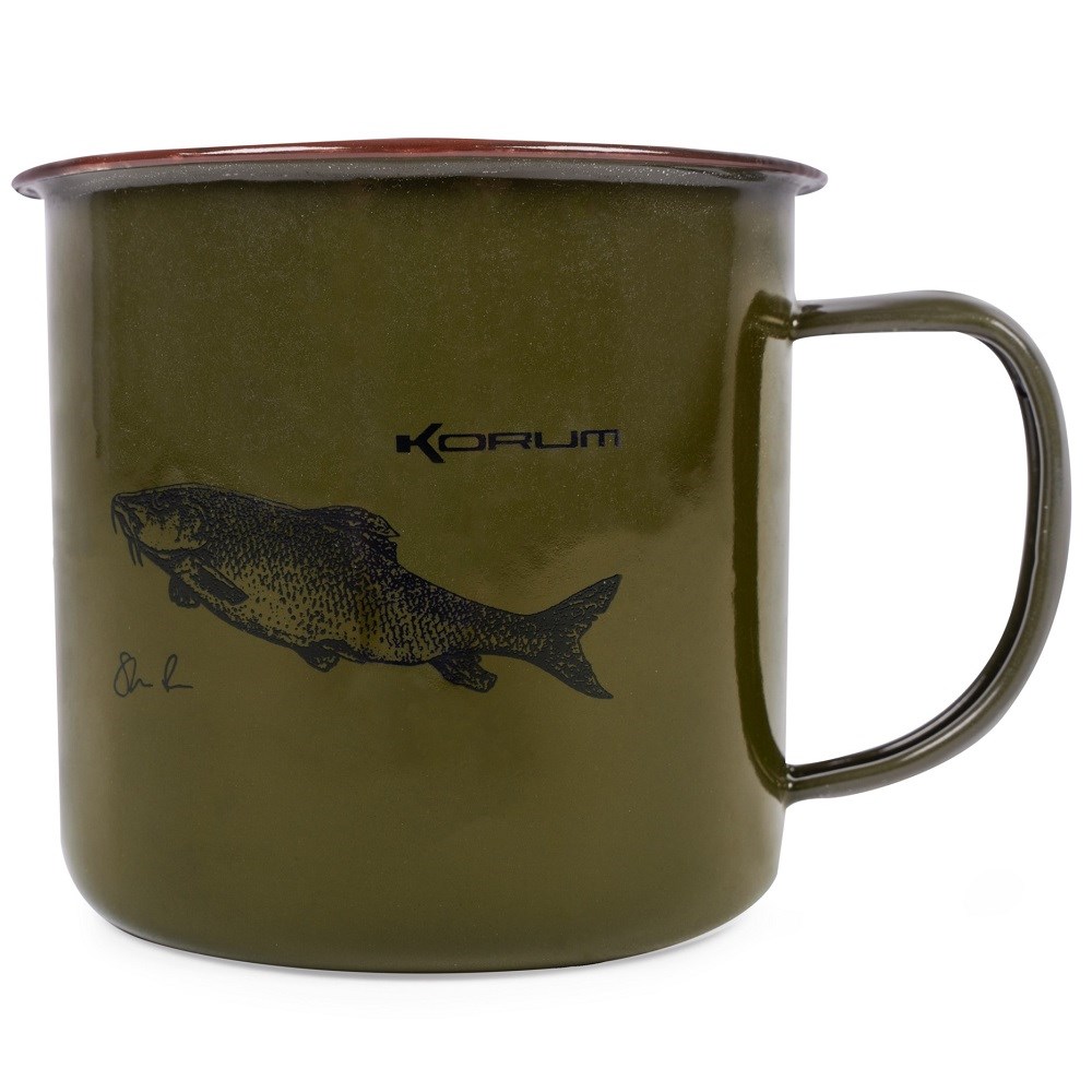 Korum Hrnček Classic Enamel Mug Barbel Parma 330 ml